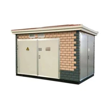 Subestação de distribuição de transformador de potência trifásica